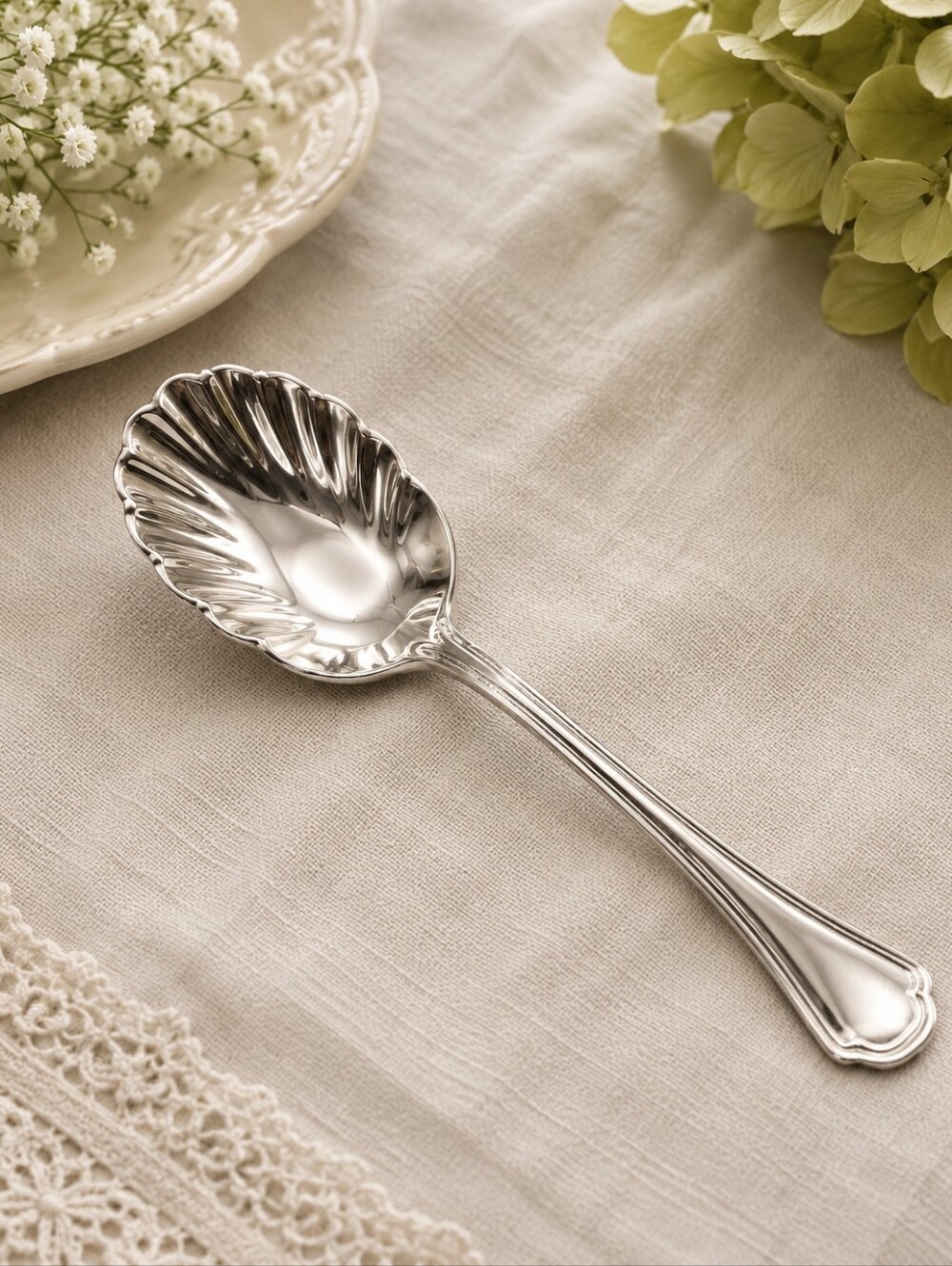 Reed & Barton Clovelly Sugar Spoon Stainless Steel Flatware Serving Piece